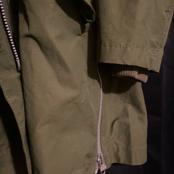 MADEWELL Olive green jacket with removable faux fur liner L - Picture 4 of 4